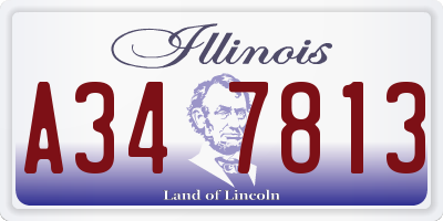 IL license plate A347813