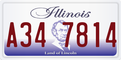 IL license plate A347814