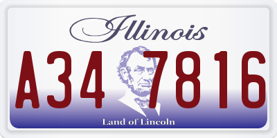 IL license plate A347816