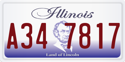 IL license plate A347817