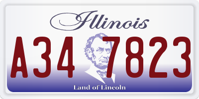 IL license plate A347823