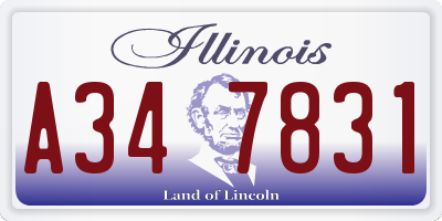 IL license plate A347831