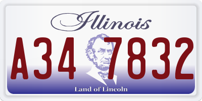 IL license plate A347832