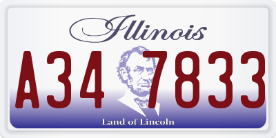 IL license plate A347833