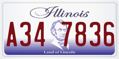 IL license plate A347836
