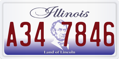 IL license plate A347846