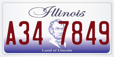 IL license plate A347849