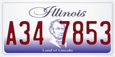 IL license plate A347853