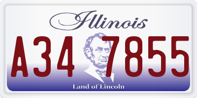 IL license plate A347855