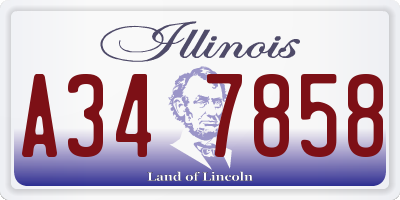 IL license plate A347858