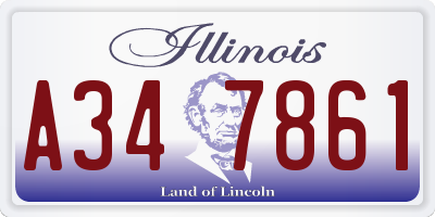 IL license plate A347861