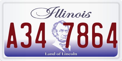 IL license plate A347864