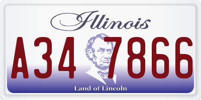 IL license plate A347866