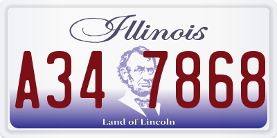 IL license plate A347868