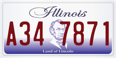 IL license plate A347871