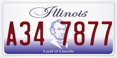 IL license plate A347877