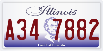 IL license plate A347882