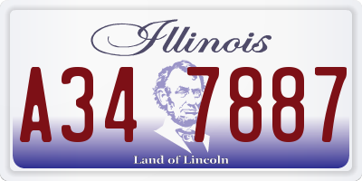 IL license plate A347887