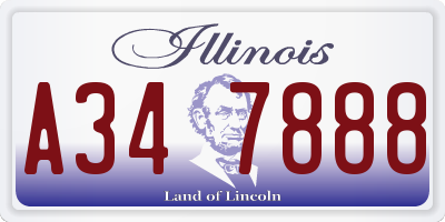 IL license plate A347888