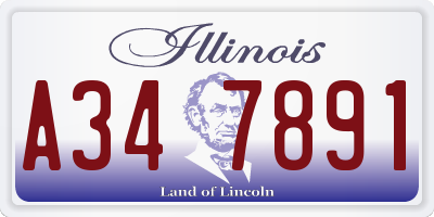 IL license plate A347891