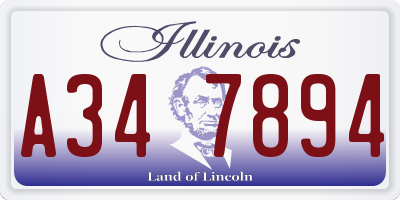 IL license plate A347894