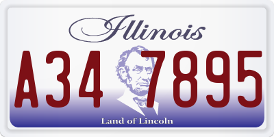 IL license plate A347895
