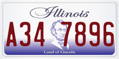IL license plate A347896