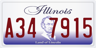 IL license plate A347915