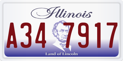 IL license plate A347917