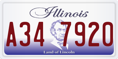 IL license plate A347920