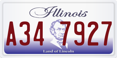 IL license plate A347927