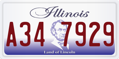 IL license plate A347929