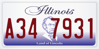 IL license plate A347931
