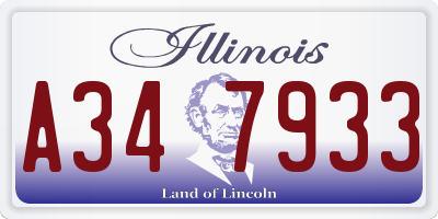 IL license plate A347933