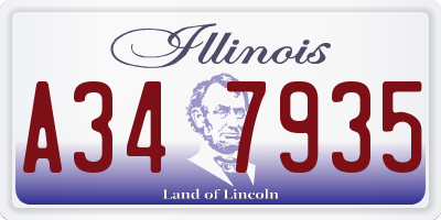 IL license plate A347935
