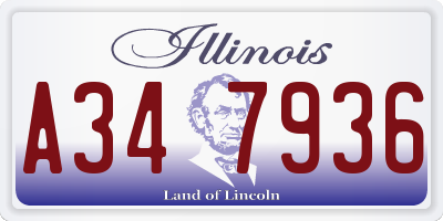 IL license plate A347936