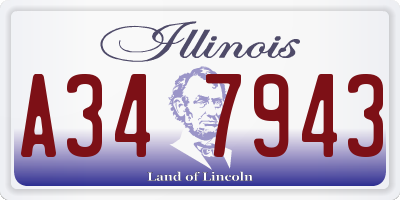 IL license plate A347943