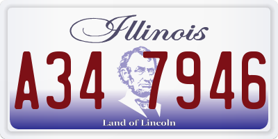 IL license plate A347946