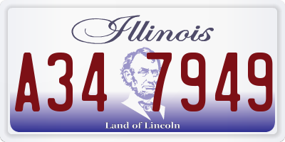 IL license plate A347949