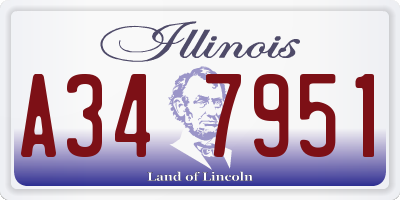 IL license plate A347951