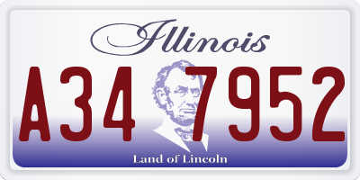 IL license plate A347952
