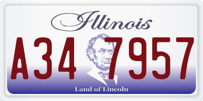 IL license plate A347957