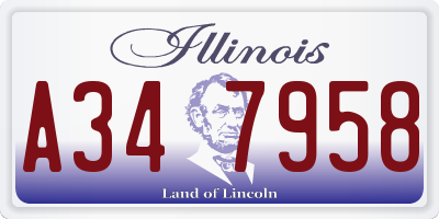 IL license plate A347958