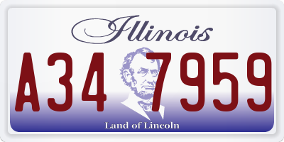 IL license plate A347959