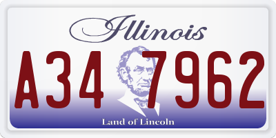 IL license plate A347962