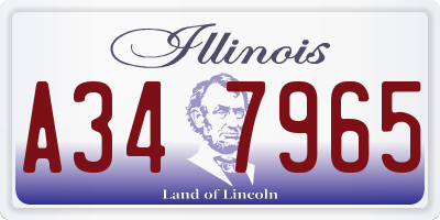 IL license plate A347965
