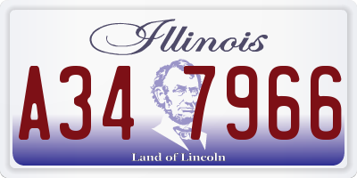 IL license plate A347966