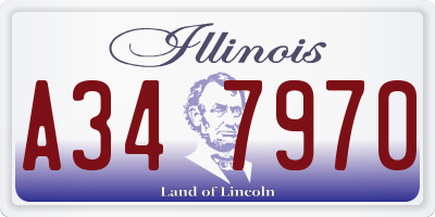 IL license plate A347970