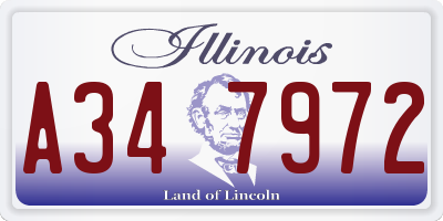 IL license plate A347972