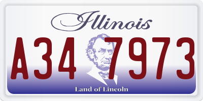 IL license plate A347973